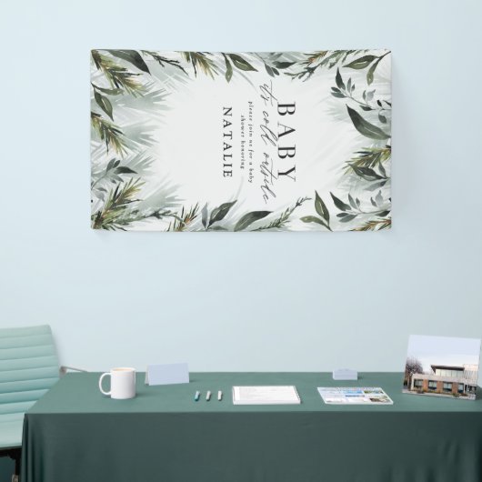 ベビーその冷たい外のベビースシャワー 横断幕 (トレードショー)