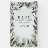 ベビーその冷たい外のベビースシャワー 横断幕 (縦)