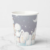 ベビーその冷たい外のベビースシャワー 紙コップ (左)