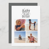 ベビーその冷たい外の写真クリスマスホリデーカード セーブザデート (正面/裏面)