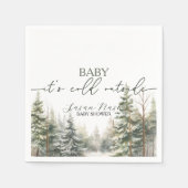 ベビーその冷たい外の冬のベビーシャワーパーティー スタンダードカクテルナプキン (正面)