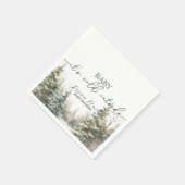 ベビーその冷たい外の冬のベビーシャワーパーティー スタンダードカクテルナプキン (角)