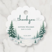 ベビーその冷たい外の冬のベビーシャワーパーティー フェイバータグ (正面)