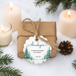 ベビーその冷たい外の冬のベビーシャワーパーティー フェイバータグ