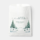 ベビーその冷たい外の冬のベビーシャワーパーティー フェイバーバッグ (正面)