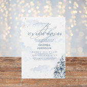 ベビーその冷たい外の冬の常緑の赤ちゃんシャワー 招待状