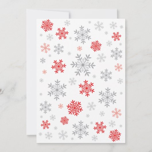 ベビーその冷たい外の冬の赤ちゃんシャワー赤 招待状 (裏面)