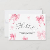 ベビーその冷たい外の女の子の赤ちゃんシャワーありがとう カード (正面)