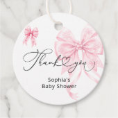 ベビーその冷たい外の女の子の赤ちゃんシャワーありがとう フェイバータグ (正面)