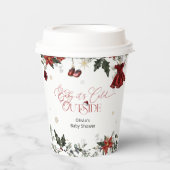 ベビーその冷たい外の女の子ベビーシャワー 紙コップ (正面)