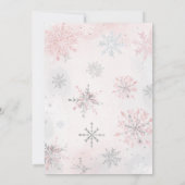 ベビーその冷たい外の女の子ベビーベイビーシャワー 招待状 (裏面)