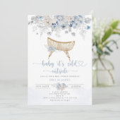 ベビーその冷たい外の子供部屋ベビーシャワー 招待状 (スタンド正面)