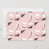 ベビーその冷たい外の極性がピンクの赤ちゃんシャワーを支える 招待状 (裏面)