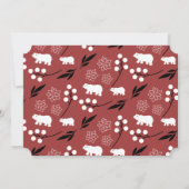 ベビーその冷たい外の極性ベージベージシャワー 招待状 (裏面)