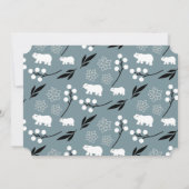 ベビーその冷たい外の極性ベージベージシャワー 招待状 (裏面)