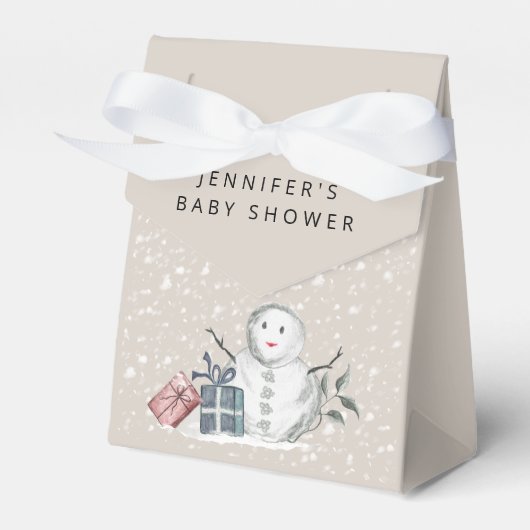 ベビーその冷たい外の赤ちゃんシャワーお願いボックス フェイバーボックス (正面サイド)