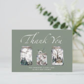 ベビーその冷たい外の赤ちゃんシャワーサンキューカード カード (スタンド正面)