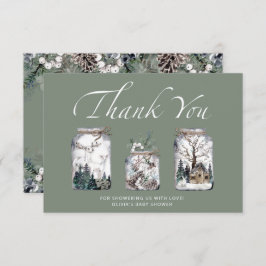 ベビーその冷たい外の赤ちゃんシャワーサンキューカード カード