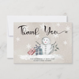 ベビーその冷たい外の赤ちゃんシャワーサンキューカード カード