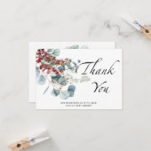 ベビーその冷たい外の赤ちゃんシャワーサンキューカード カード (正面/裏面インサイチュ)