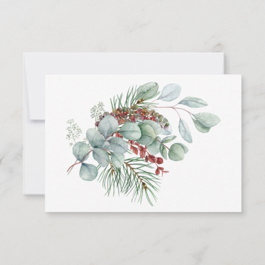 ベビーその冷たい外の赤ちゃんシャワーサンキューカード カード (裏面)