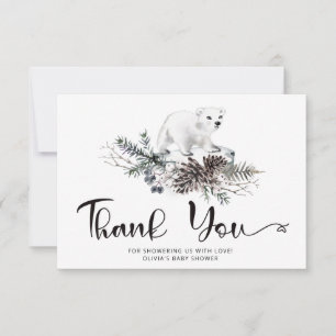 ベビーその冷たい外の赤ちゃんシャワーサンキューカード カード