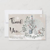 ベビーその冷たい外の赤ちゃんシャワーサンキューカード カード (正面)