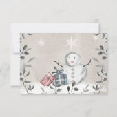 ベビーその冷たい外の赤ちゃんシャワーサンキューカード カード (裏面)