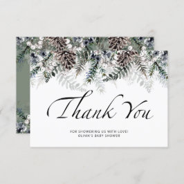 ベビーその冷たい外の赤ちゃんシャワーサンキューカード カード