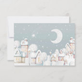 ベビーその冷たい外の赤ちゃんシャワーサンキューカード カード (裏面)