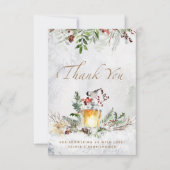 ベビーその冷たい外の赤ちゃんシャワーサンキューカード カード (正面)