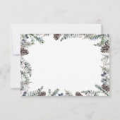 ベビーその冷たい外の赤ちゃんシャワーサンキューカード カード (裏面)