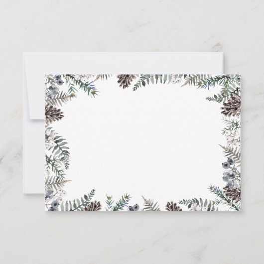 ベビーその冷たい外の赤ちゃんシャワーサンキューカード カード (裏面)