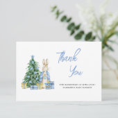 ベビーその冷たい外の赤ちゃんシャワー感謝していユー カード (スタンド正面)