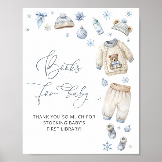 ベビーその冷たい外の赤ちゃん服本ベビー ポスター (正面)