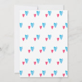 ベビーその冷たい外の雪片かわいい赤ちゃんシャワー 招待状 (裏面)