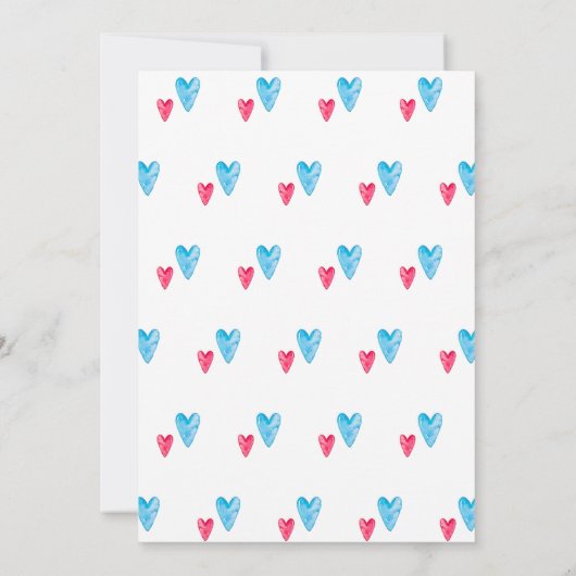 ベビーその冷たい外の雪片かわいい赤ちゃんシャワー 招待状 (裏面)