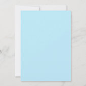 ベビーその冷たい外の雪片ブルーシャワー 招待状 (裏面)