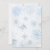 ベビーその冷たい外の青いクマ赤ちゃんシャワー 招待状 (裏面)