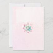 ベビーその冷たい外の鹿の女の子の赤ちゃんシャワー 招待状 (裏面)