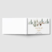 ベビーその冷たい外の鹿の赤ちゃんシャワーゲストブック ゲストブック (全面)