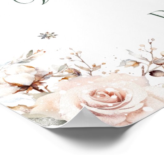 ベビーその冷たい外クマ赤ちゃんシャワー歓迎 ポスター (角)