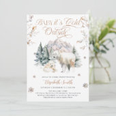 ベビーその冷たい外クマ赤ちゃんシャワー 招待状 (スタンド正面)