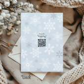 ベビーその冷たい外スノーフレーク冬の男の子シャワー 招待状