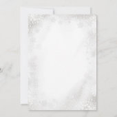 ベビーその冷たい外スノーフレーク冬の赤ちゃんシャワー 招待状 (裏面)