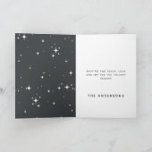 ベビーその冷たい外タイポグラフィクリスマスフォト 案内状 (内部)