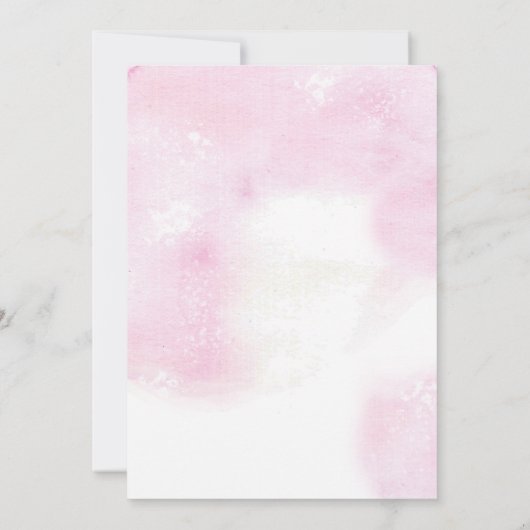 ベビーその冷たい外ピンクの女の子の赤モダンちゃんシャワー 招待状 (裏面)