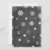 ベビーその冷たい外ピンクの女の子ベビーシャワー招待状 招待状 (裏面)