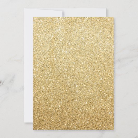 ベビーその冷たい外ピンクの金ゴールド女の子の赤ちゃんシャワー 招待状 (裏面)