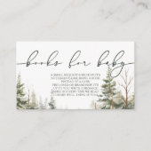 ベビーその冷たい外ベビシャワー予約リクエスト エンクロージャーカード (正面)